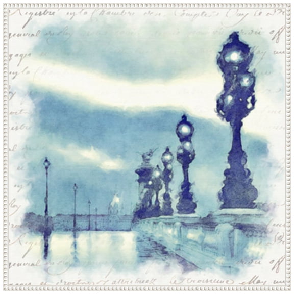Amanti Art Paris in Blue II Framed Canvas Wall Art Print
