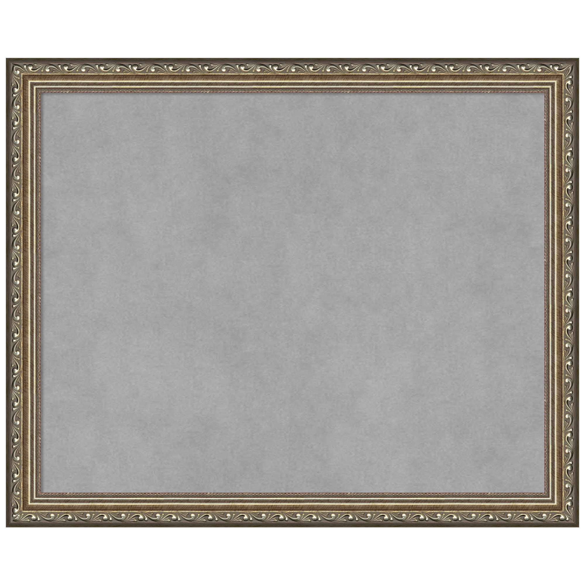 Parisian Silver Framed Grey Magnetic Memo Board 20x16