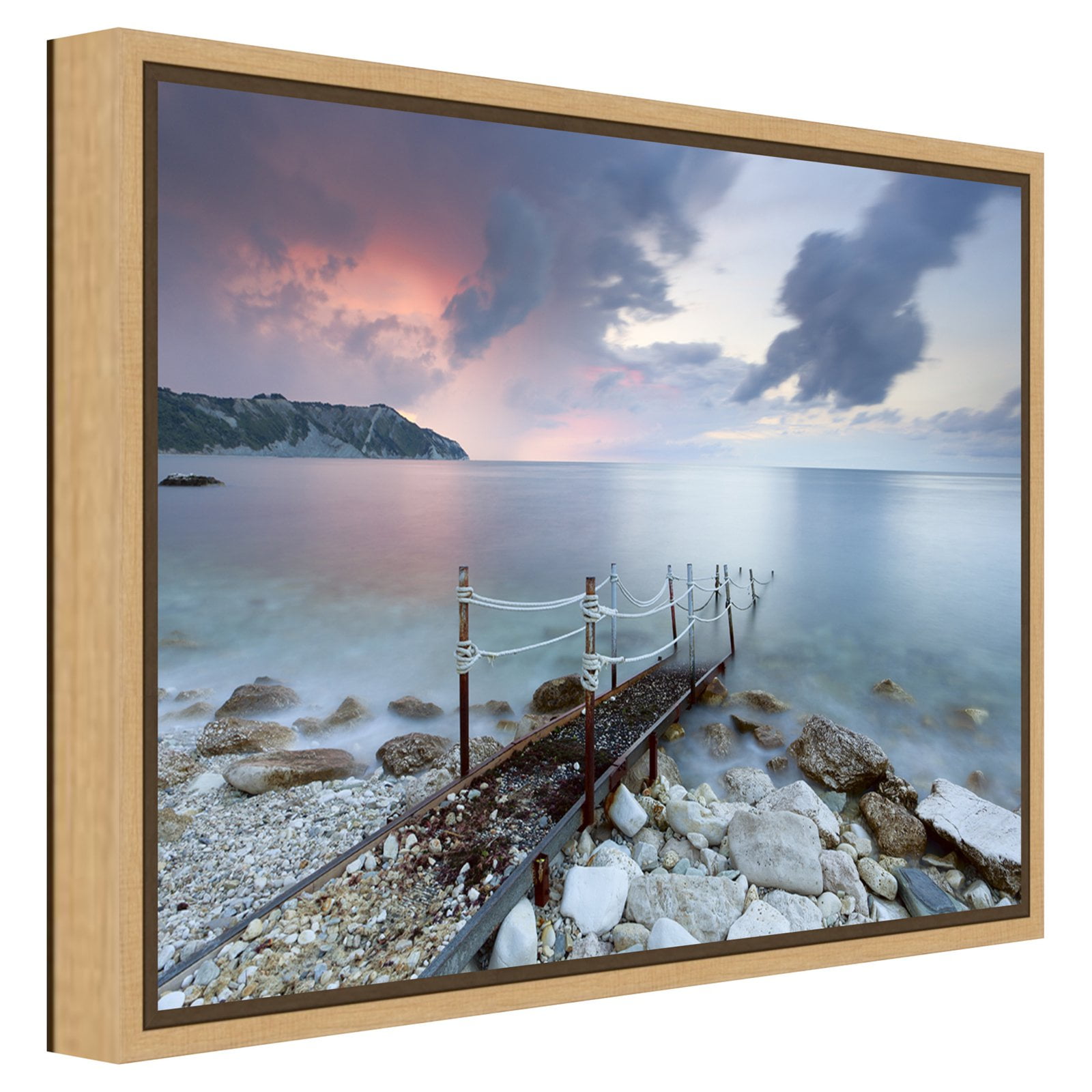Path to the Light Gray Framed Canvas Wall Art