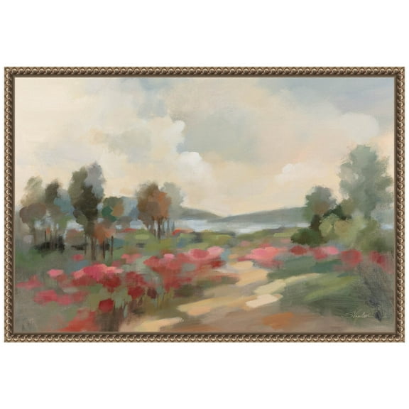 Amanti Art Path to the Lake Framed Canvas Wall Art Print