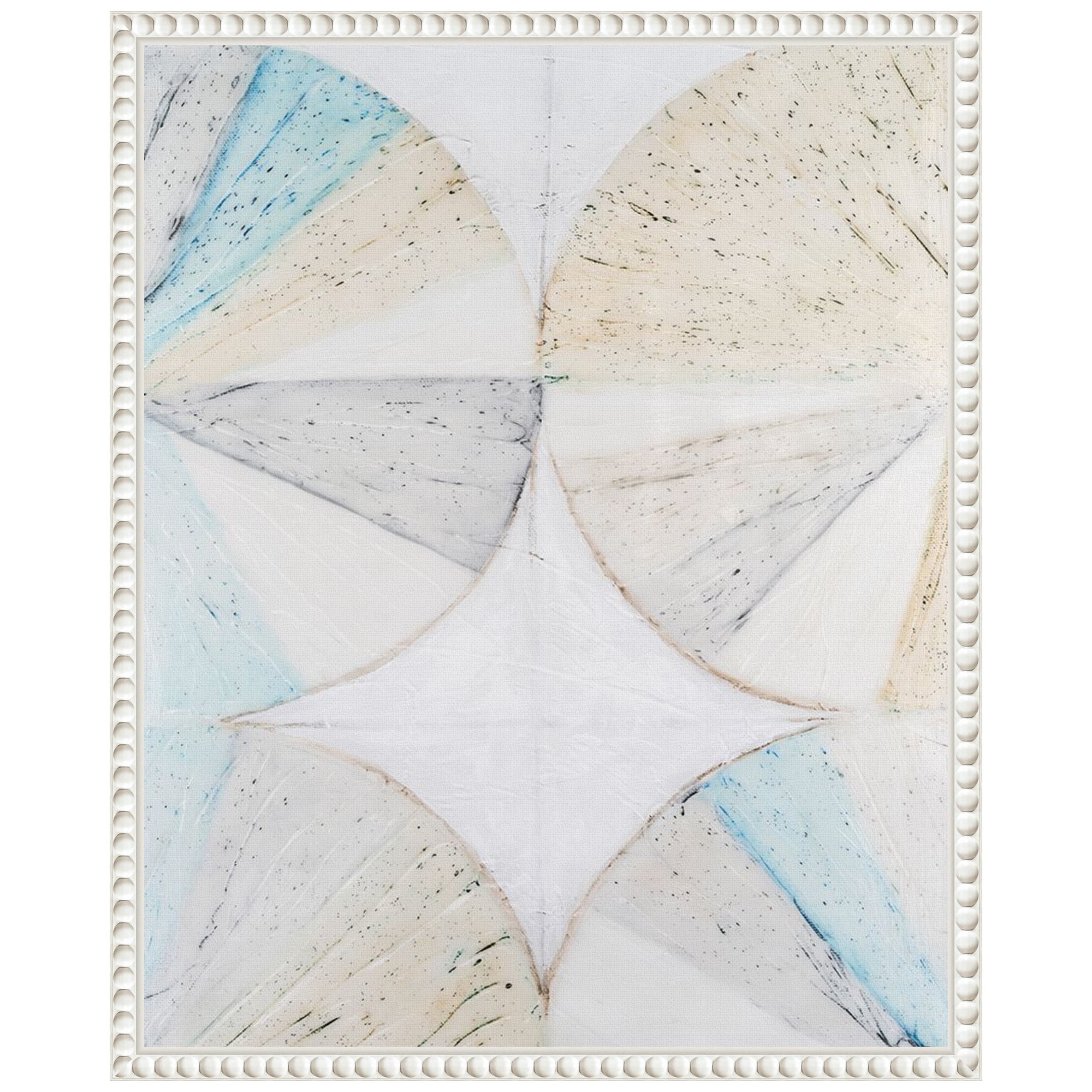 Vanna Lam Abstract Geometric Canvas Art in White Frame