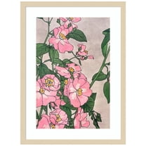 Amanti Art Pink Vine Flowers Wood Framed Wall Art Print