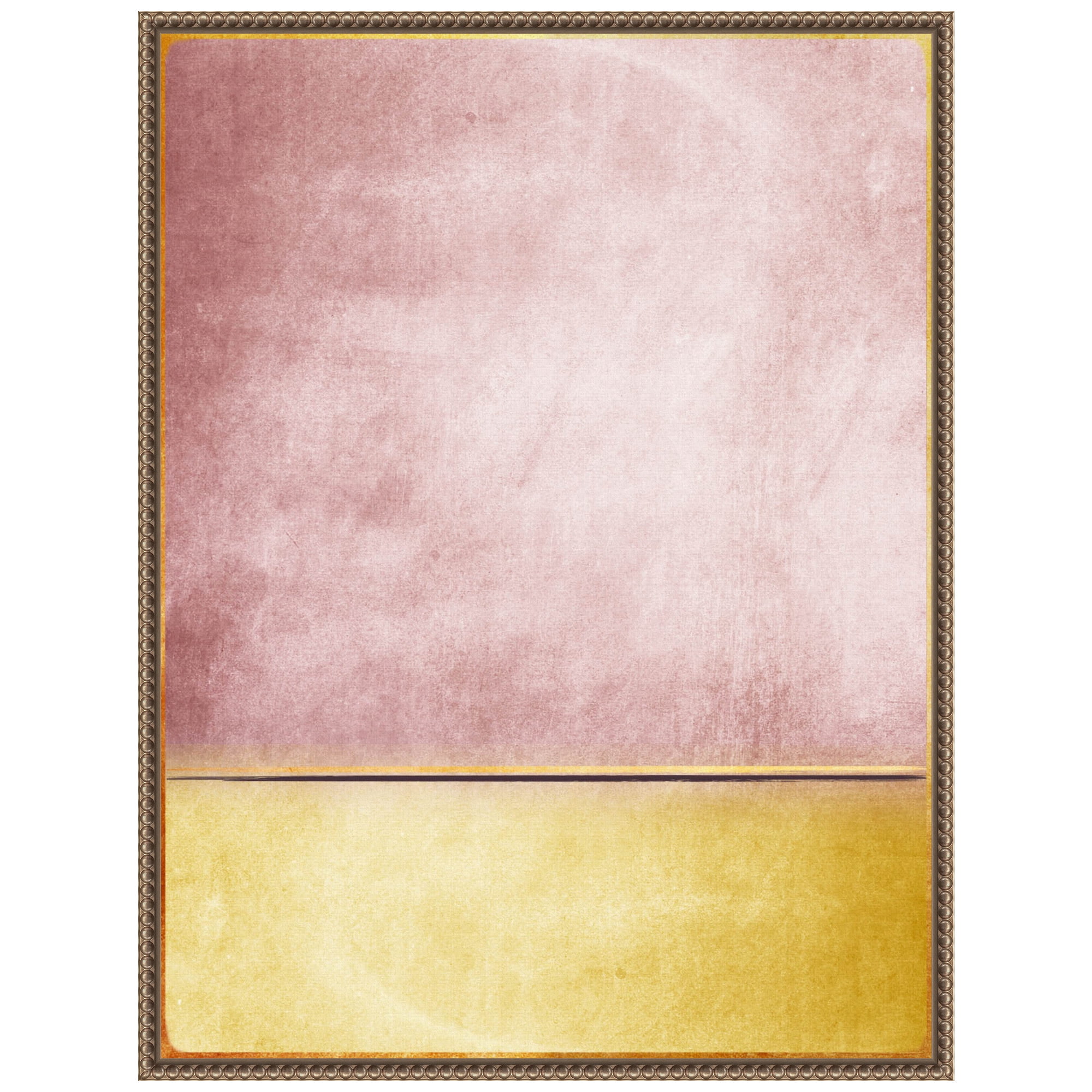 Pink and Yellow Abstract Beaded Framed Canvas Wall Art, 23 x 30