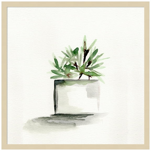 Amanti Art Potted Botanicals IV Wood Framed Wall Art Print
