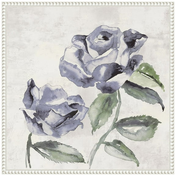 Amanti Art Purple Soft Rose II Framed Canvas Wall Art Print