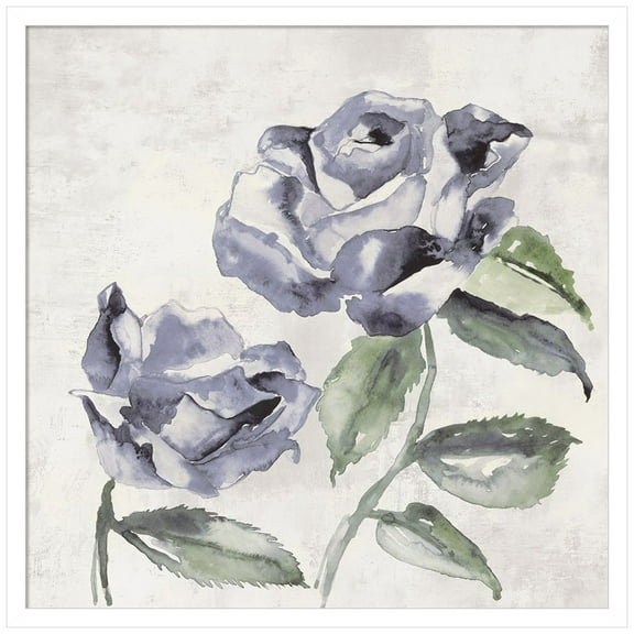 Amanti Art Purple Soft Rose II Wood Framed Wall Art Print