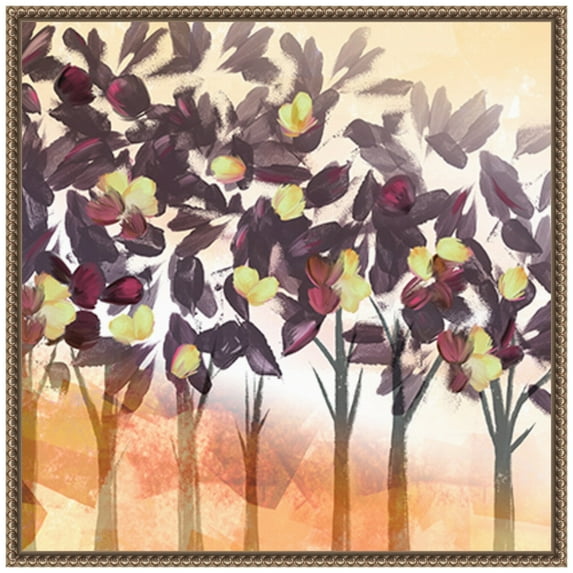 Amanti Art Purple Trees Framed Canvas Wall Art Print