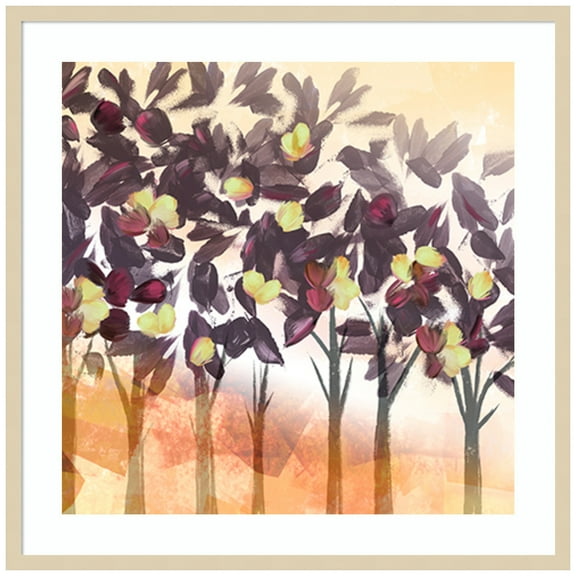 Amanti Art Purple Trees Wood Framed Wall Art Print