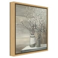 thumbnail image 1 of Amanti Art Pussy Willow Still Life Gray Pots Crop Framed Canvas Wall Art, 1 of 10