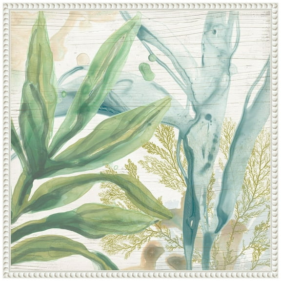 Amanti Art Quiet Coastal Collage II Framed Canvas Wall Art Print