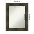 thumbnail image 1 of Amanti Art Rail Rustic Char Beveled Wood Wall Mirror 29.75 x 23.75 in., 1 of 5