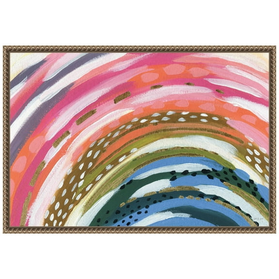 Amanti Art Rainbow Splash Framed Canvas Wall Art Print
