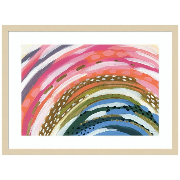 Amanti Art Rainbow Splash Wood Framed Wall Art Print