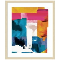 Amanti Art Rainbow Stroke II Wood Framed Wall Art Print