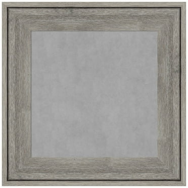 Amanti Art Regis Barnwood Grey Framed Magnetic Board 17 x 17 in.
