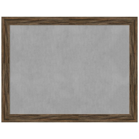 Amanti Art Regis Barnwood Mocha Narrow Framed Magnetic Board 27 x 21 in.