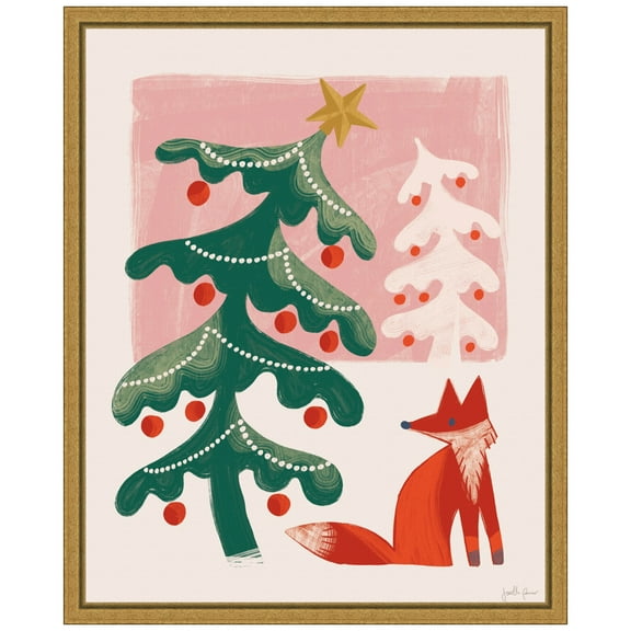 Amanti Art Retro Holiday III Framed Canvas Wall Art Print