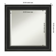 Amanti Art Ridge Black Framed Wall Mirror - 21.50 x 25.50 in