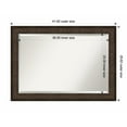 thumbnail image 1 of Amanti Art Ridge Bronze Framed Wall Mirror - 21.62 x 25.62 in, 1 of 5