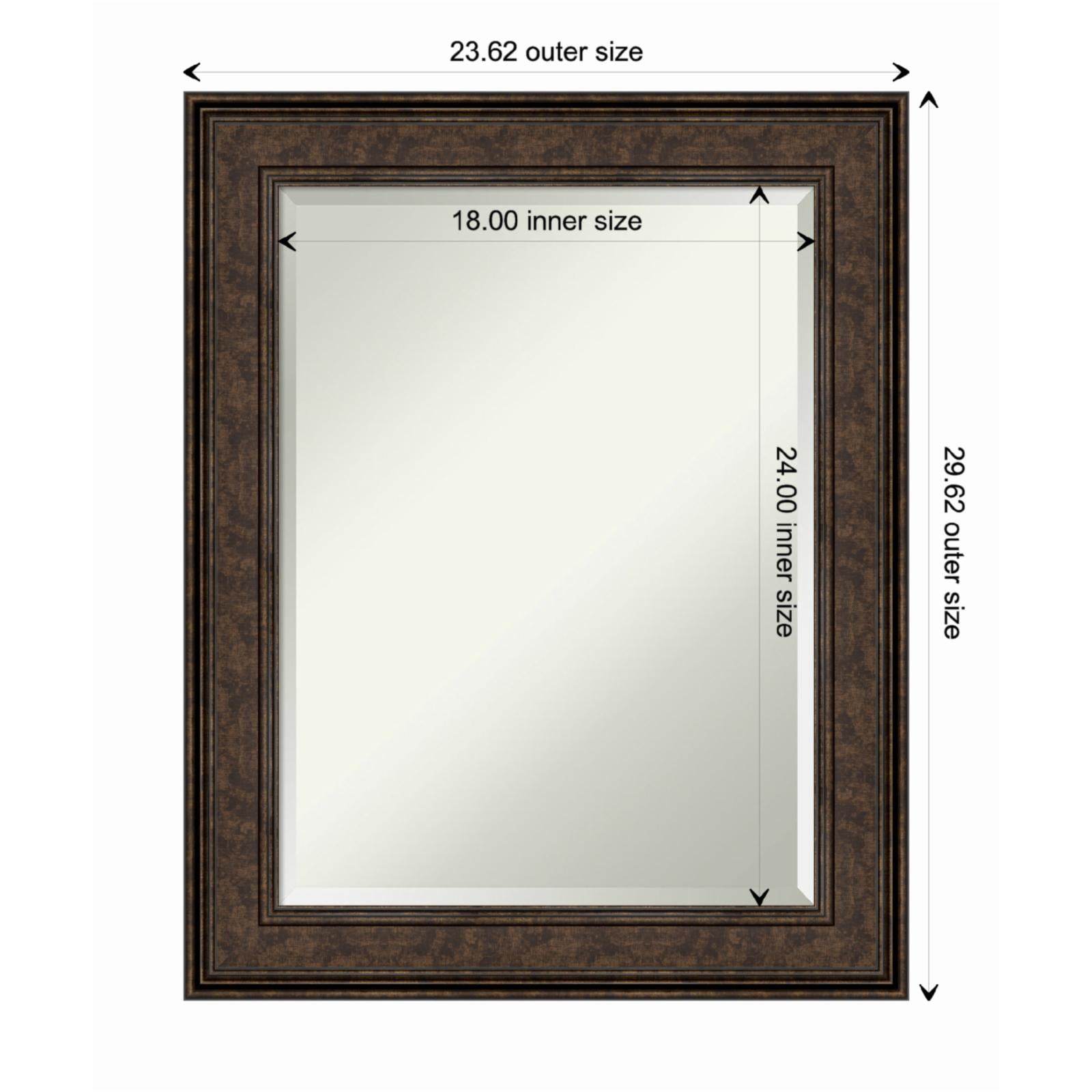Ridge Bronze Rectangular Wall Mirror with Polystyrene Frame