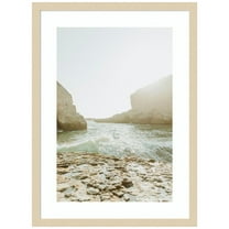 Amanti Art Rocky Beach Wood Framed Wall Art Print