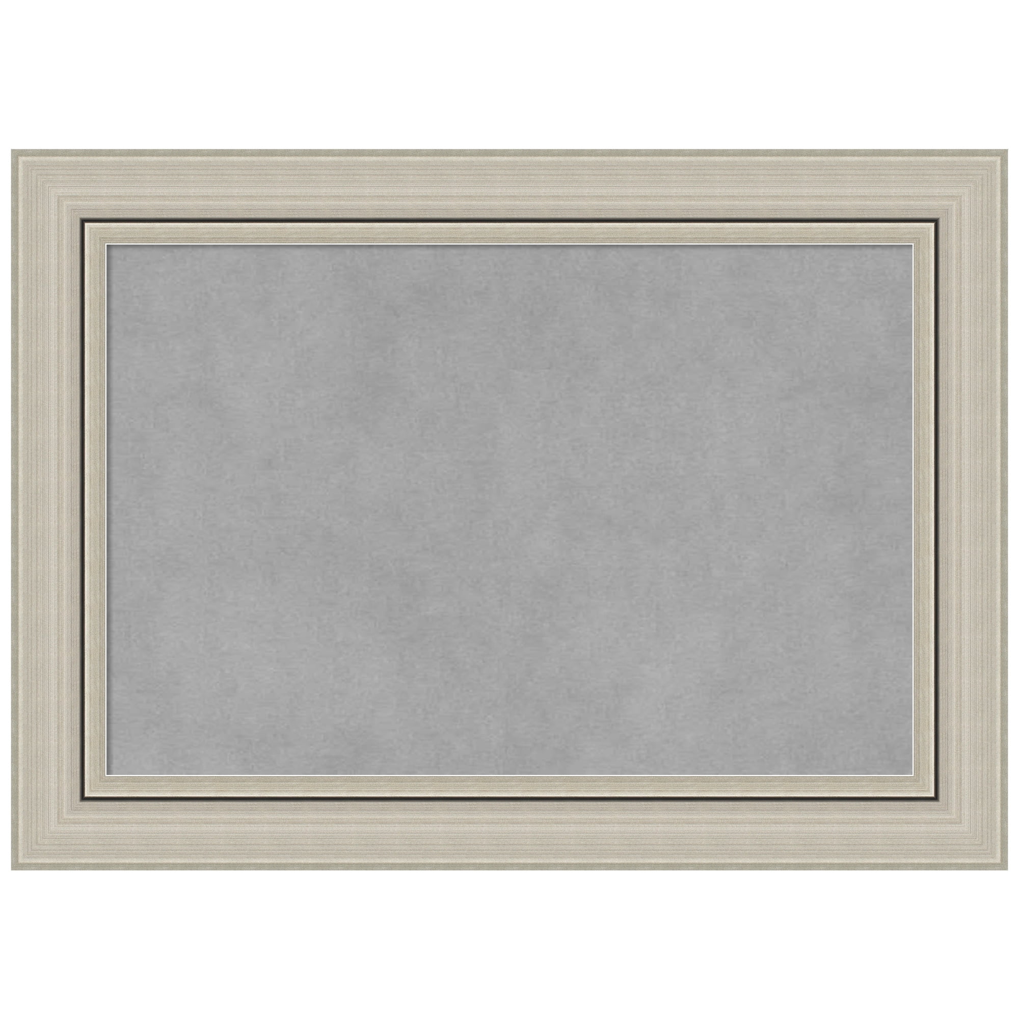 Romano Silver Narrow Framed Grey Magnetic Memo Board