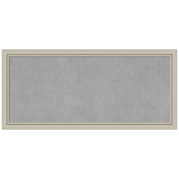 Amanti Art Romano Silver Narrow Framed Magnetic Board 52 x 24 in.