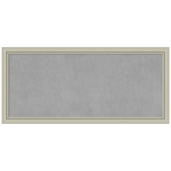 Amanti Art Romano Silver Narrow Framed Magnetic Board 52 x 24 in.