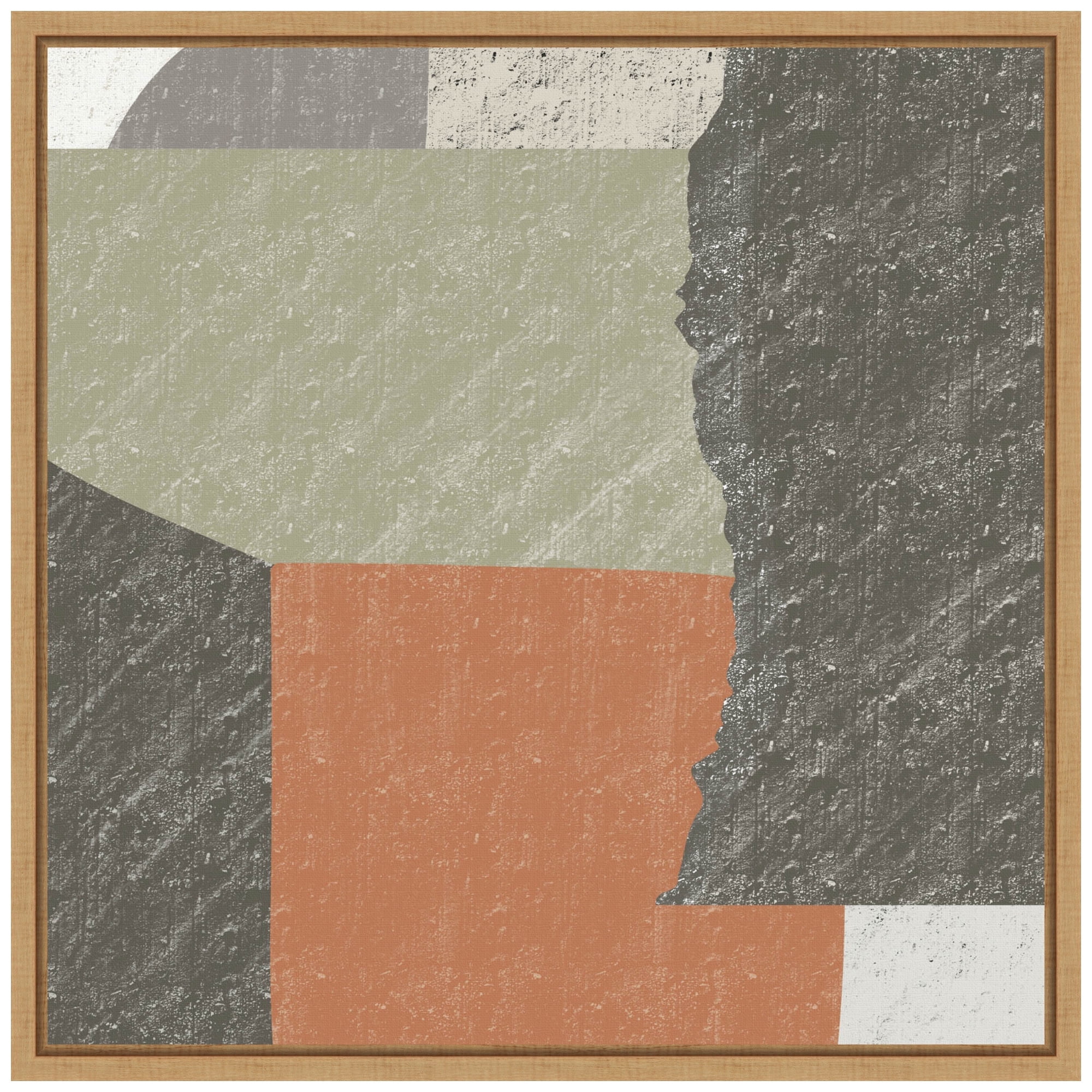 22x22 Sylvie Maple Framed Abstract Canvas Art