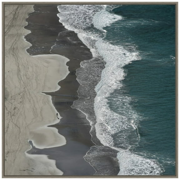 Amanti Art Running waves Framed Canvas Wall Art Print