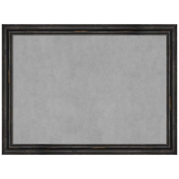 Amanti Art Rustic Pine Black Narrow Framed Magnetic Board 31 x 23 in.