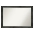 thumbnail image 1 of amanti art vanity bathroom wall | rustic pine narrow black frame | solid wood mirror |, glass size 36x24,, 1 of 6