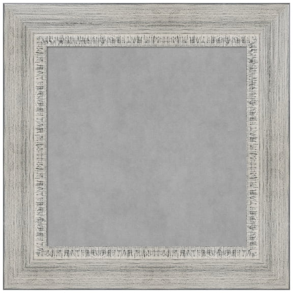 Amanti Art Rustic White Wash Framed Magnetic Board 16 x 16 in.