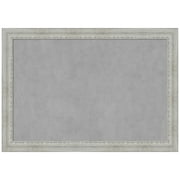 Amanti Art Rustic White Wash Framed Magnetic Board 40 x 28 in.