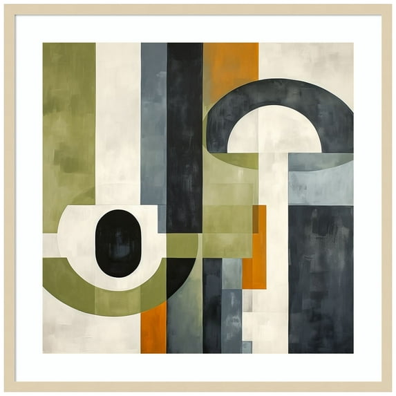 Amanti Art Sage Green Midcentury I Wood Framed Wall Art Print