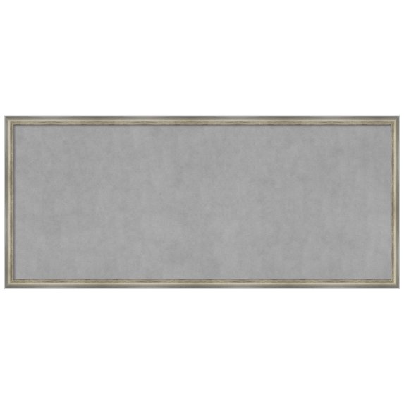 Amanti Art Salon Scoop Silver Framed Magnetic Board 50 x 22 in.