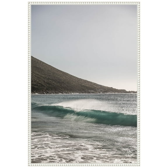 Amanti Art Sandy Bay Beach Framed Canvas Wall Art Print