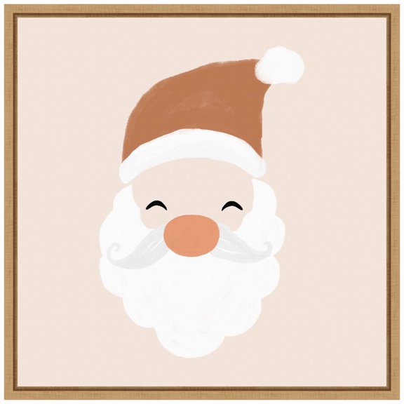 Amanti Art Santa Framed Canvas Wall Art Print