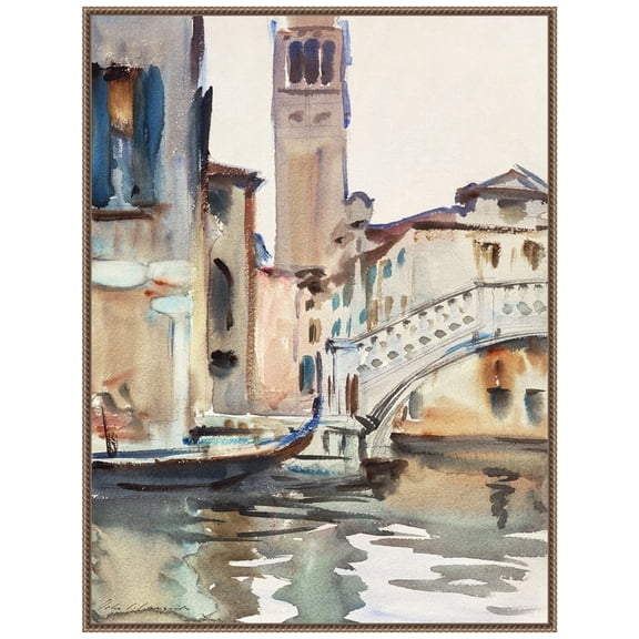 Amanti Art Sargents Venice Studies VIII Framed Canvas Wall Art Print