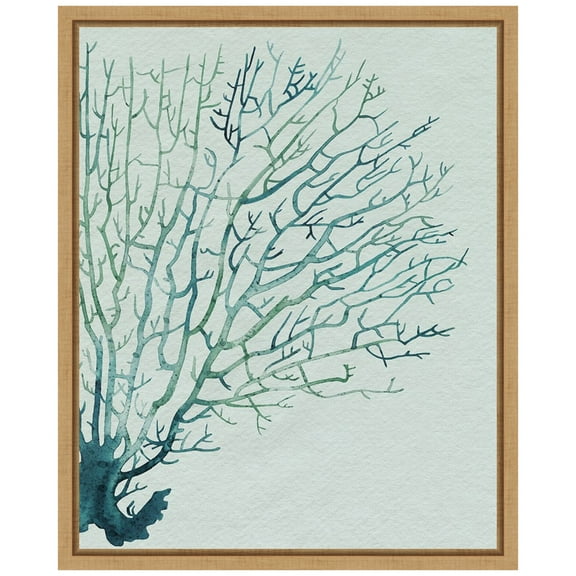 Amanti Art Seaglass Shadow I Framed Canvas Wall Art Print