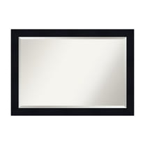 Amanti Art Shiplap Navy Beveled Wood Wall Mirror 34.25 x 44.25 in.