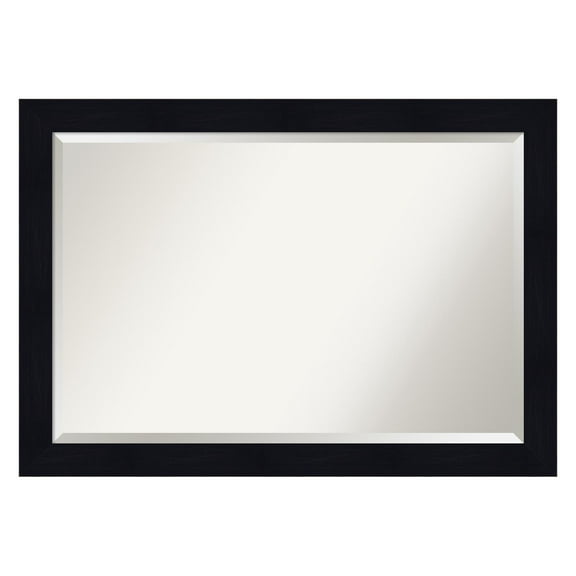 Amanti Art Shiplap Rectangular Beveled Bathroom Vanity Mirror