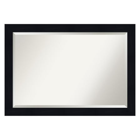 Amanti Art Shiplap Rectangular Beveled Bathroom Vanity Mirror