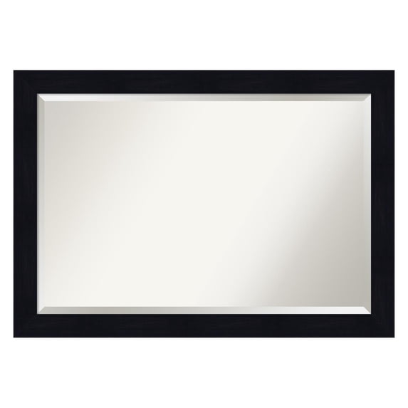 Amanti Art Shiplap Rectangular Beveled Bathroom Vanity Mirror