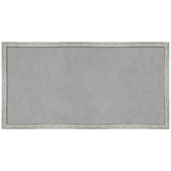Amanti Art Shiplap White Narrow Framed Magnetic Board 25 x 13 in.