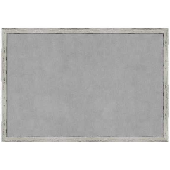 Amanti Art Shiplap White Narrow Framed Magnetic Board 25 x 17 in.