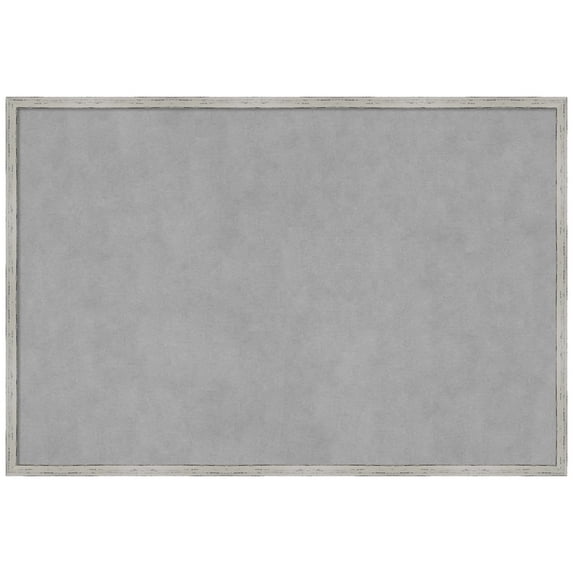 Amanti Art Shiplap White Narrow Framed Magnetic Board 37 x 25 in.