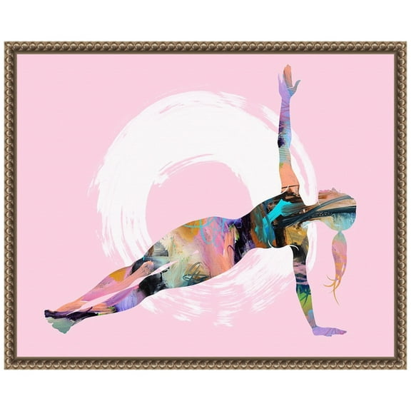 Amanti Art Side Plank Yoga Pose Zen Framed Canvas Wall Art Print