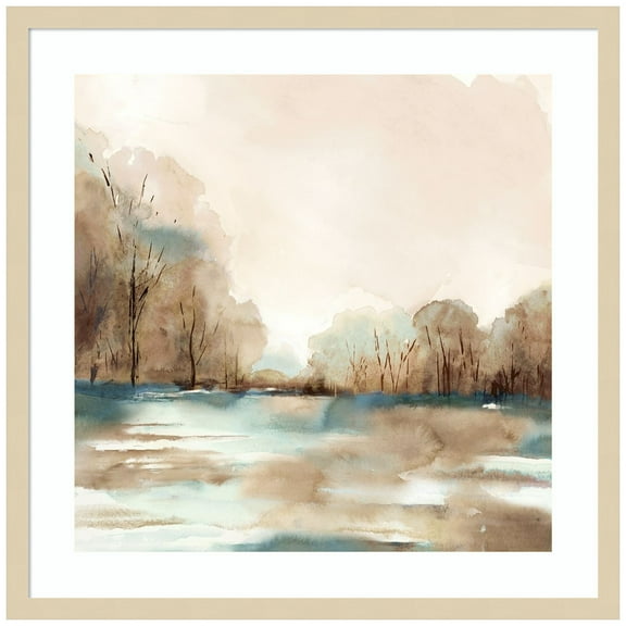 Amanti Art Silent Still Water Wood Framed Wall Art Print