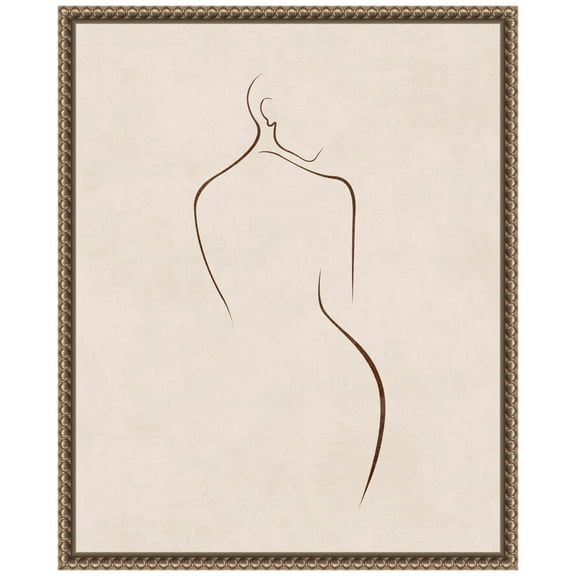 Amanti Art Silhouette 45 Framed Canvas Wall Art Print